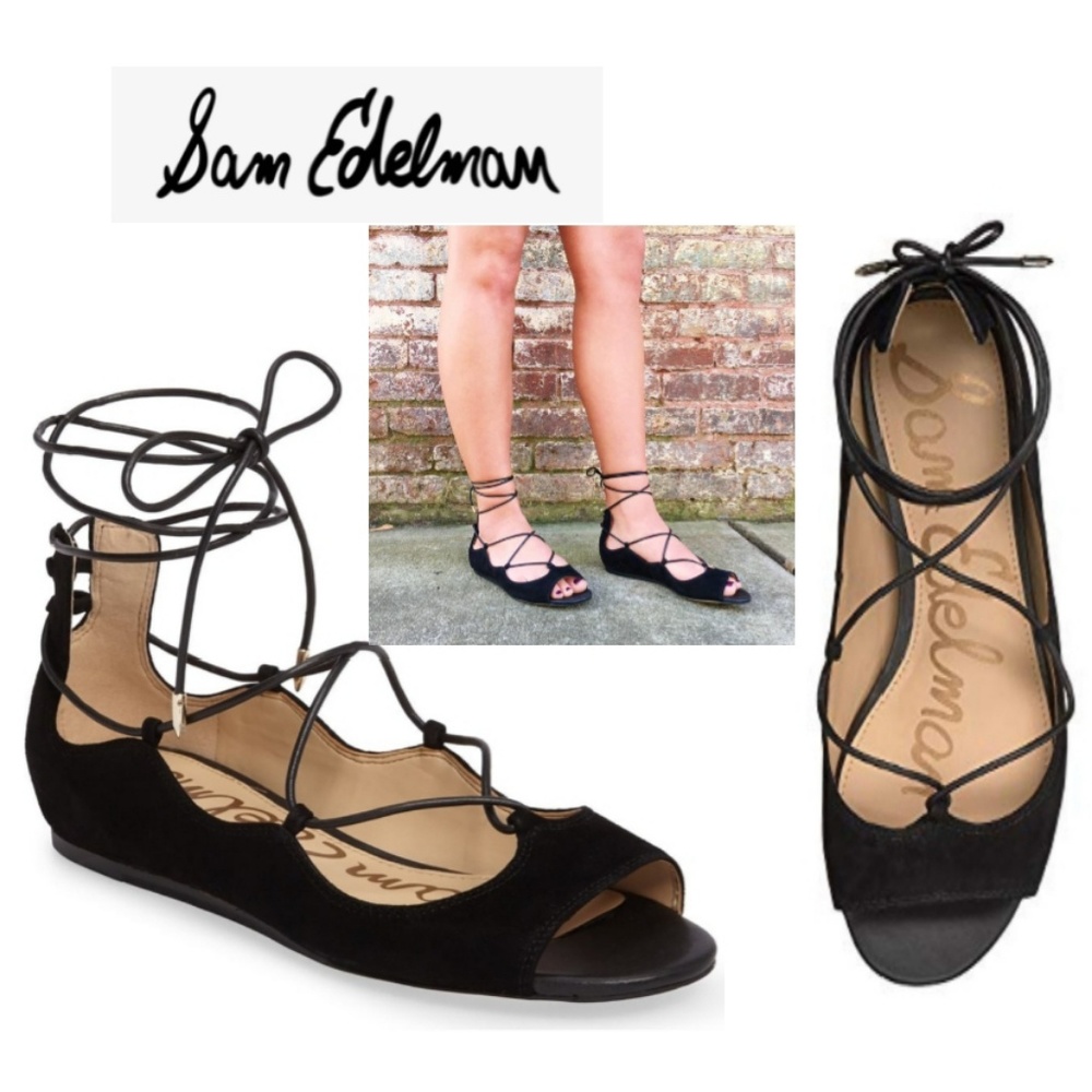 Casual Chic Sam Edelman Ghillie Flat - Picture 1 of 6